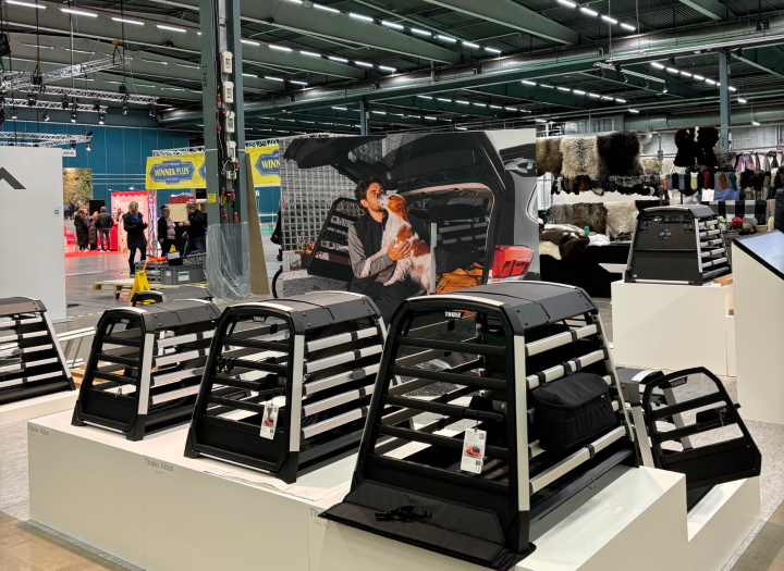 Premier for Thule Allax at the Stockholm Dog Fair in Sweden